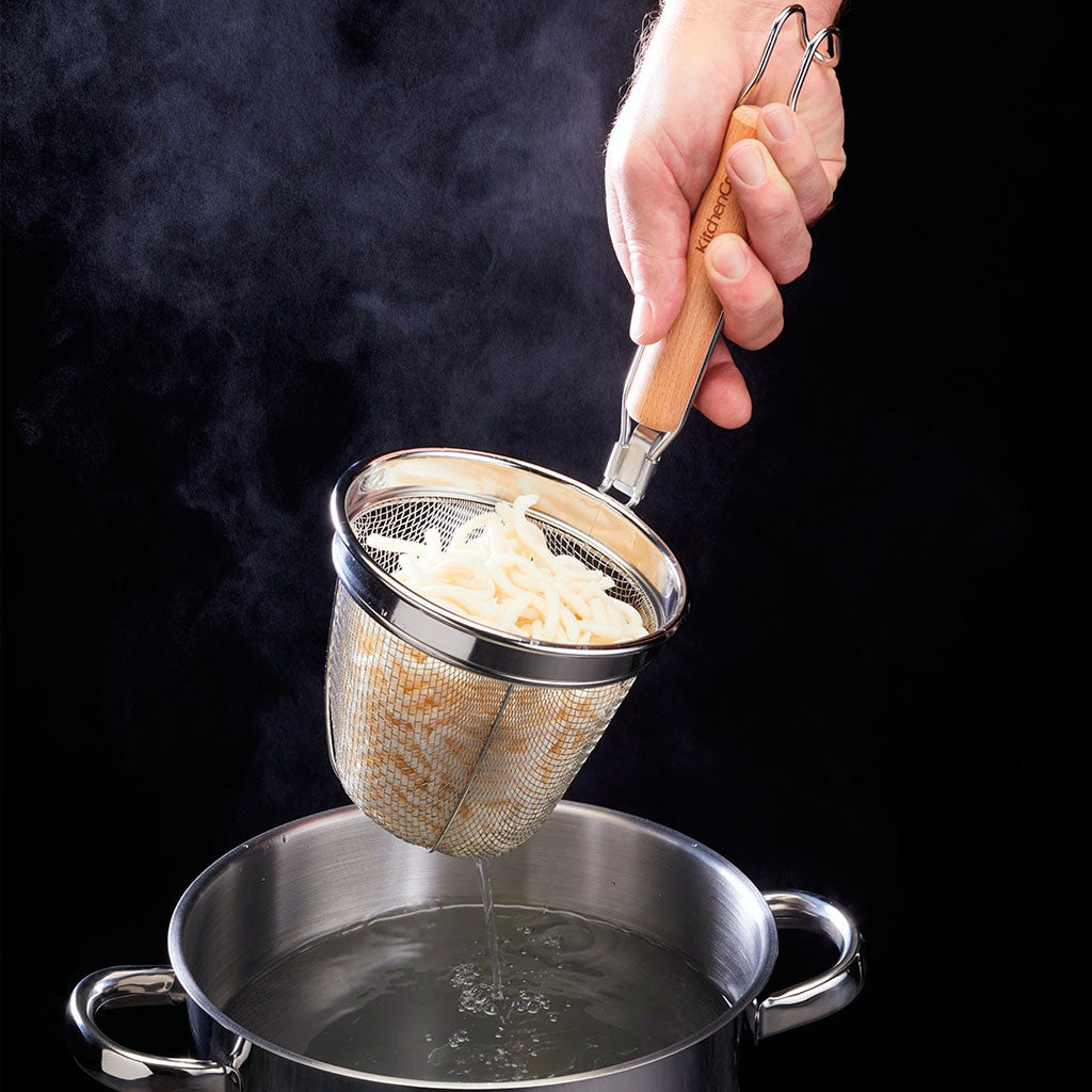 KitchenCraft colador de malla profunda para escurrir y colar caldos