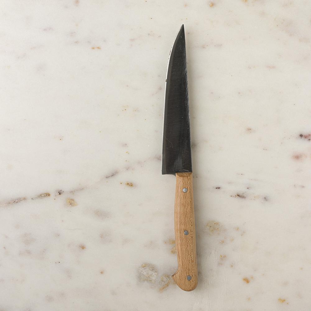 Cuchillo de cocina Pallarès de acero carbono con mango de haya 13cm - Claudia&Julia