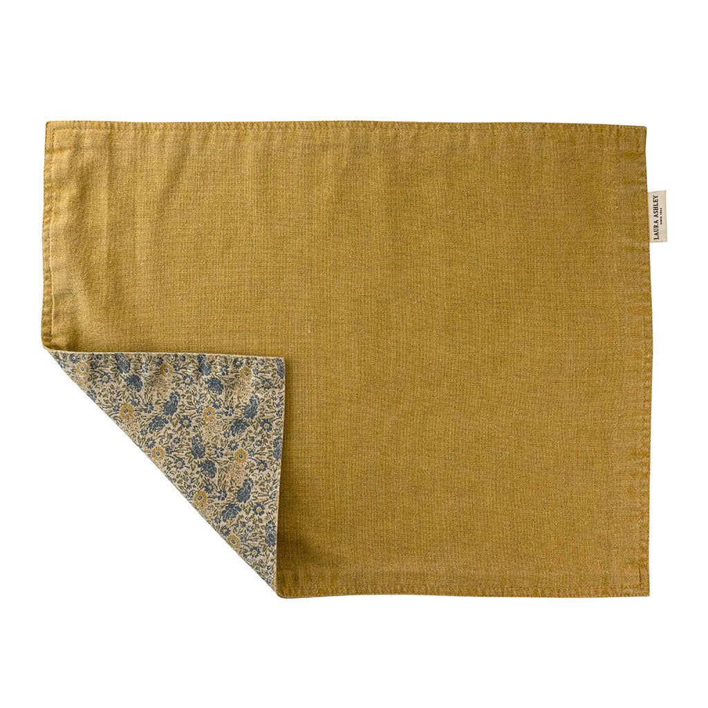 Mantel individual Linen Collection de Laura Ashley-Amarillo-LAU183135