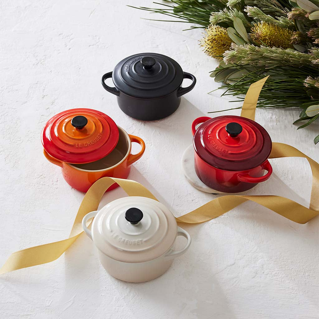 Set de 4 mini cocottes cerámicas Le Creuset-