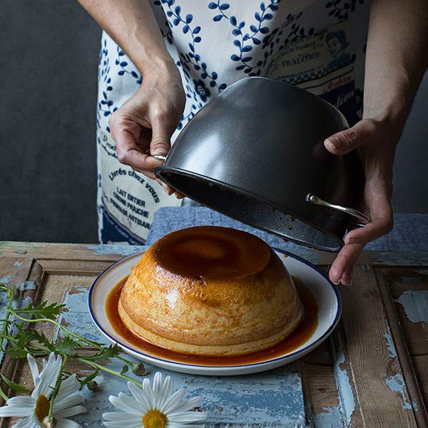 Molde Para Flan De Acero Inoxidable 60 Onzas (1.8L) - Con Tapa Y Cierre Hermético, Ideal Para Horno Y Estufa