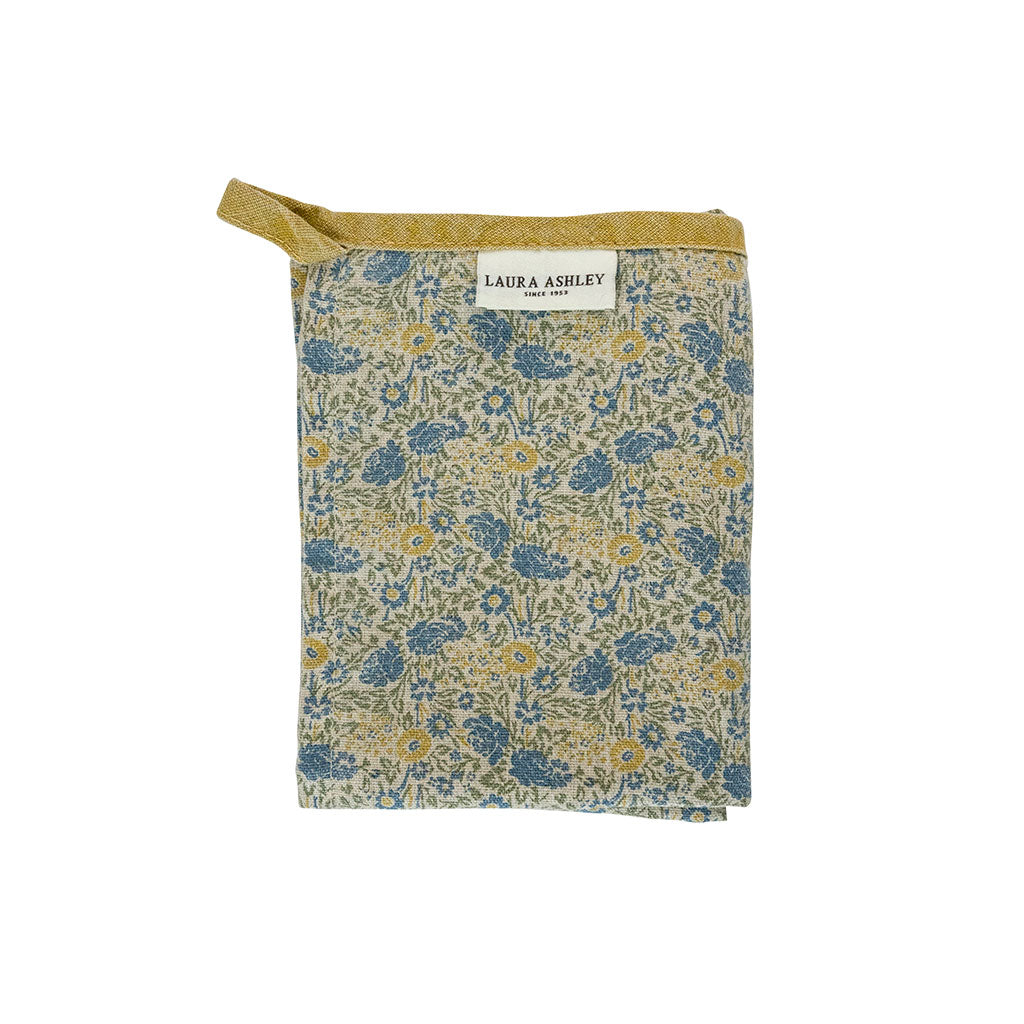 Paño de cocina Linen Collection de Laura Ashley-Amarillo floreado-LAU183140