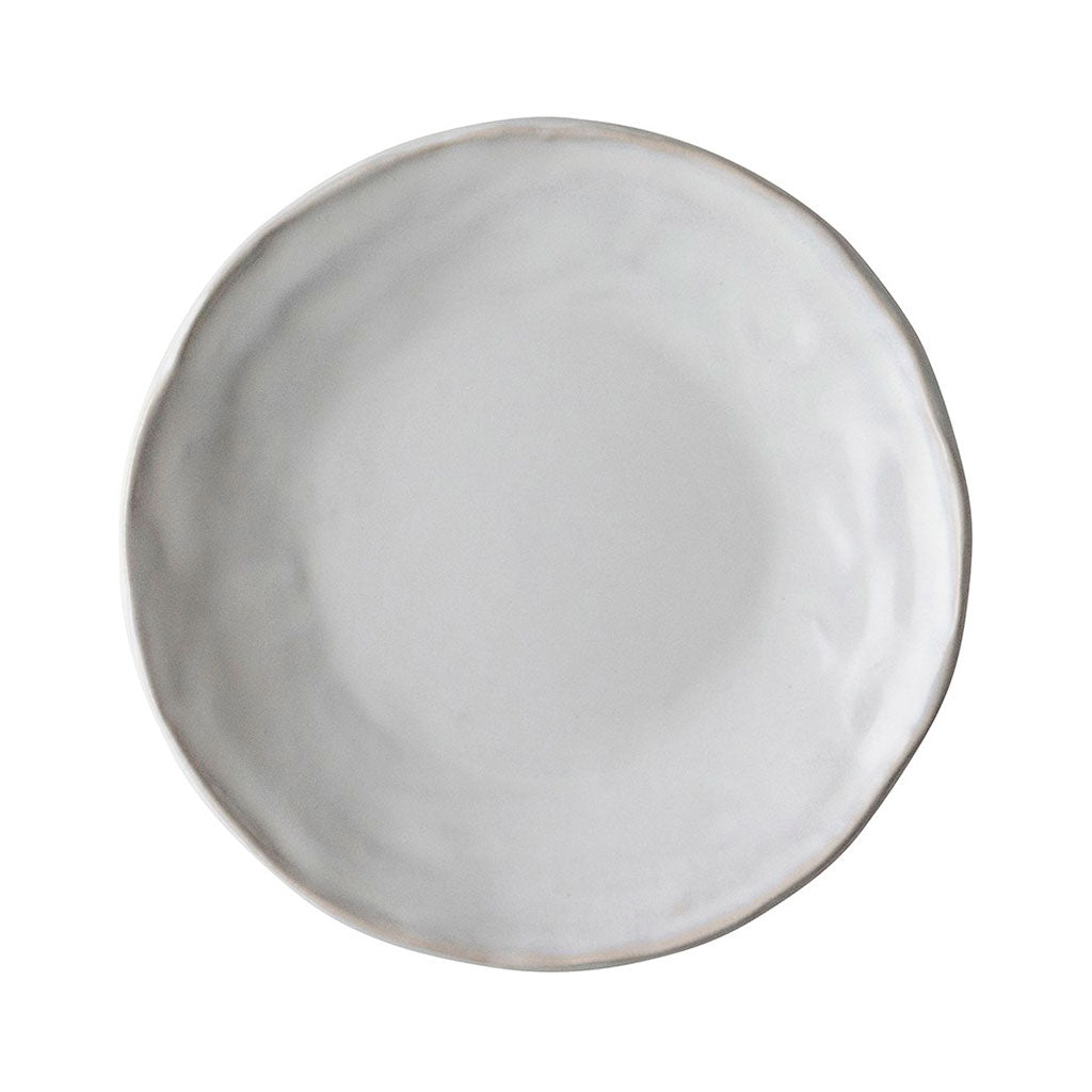 Plato de cena de gres Organic Collection-21,5 cm-Blanco-LAU182058