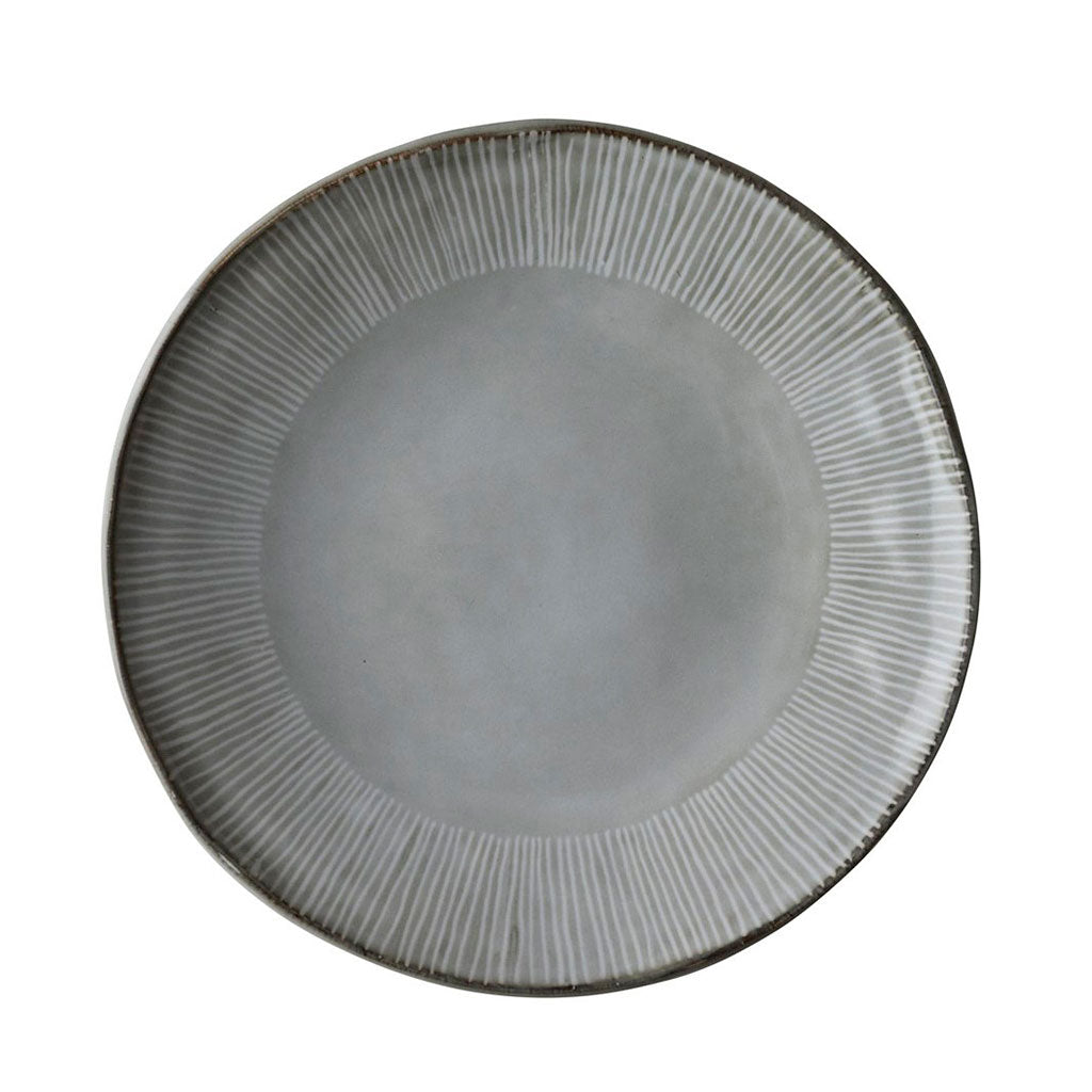 Plato de cena de gres Organic Collection-21,5 cm-Gris-LAU183091