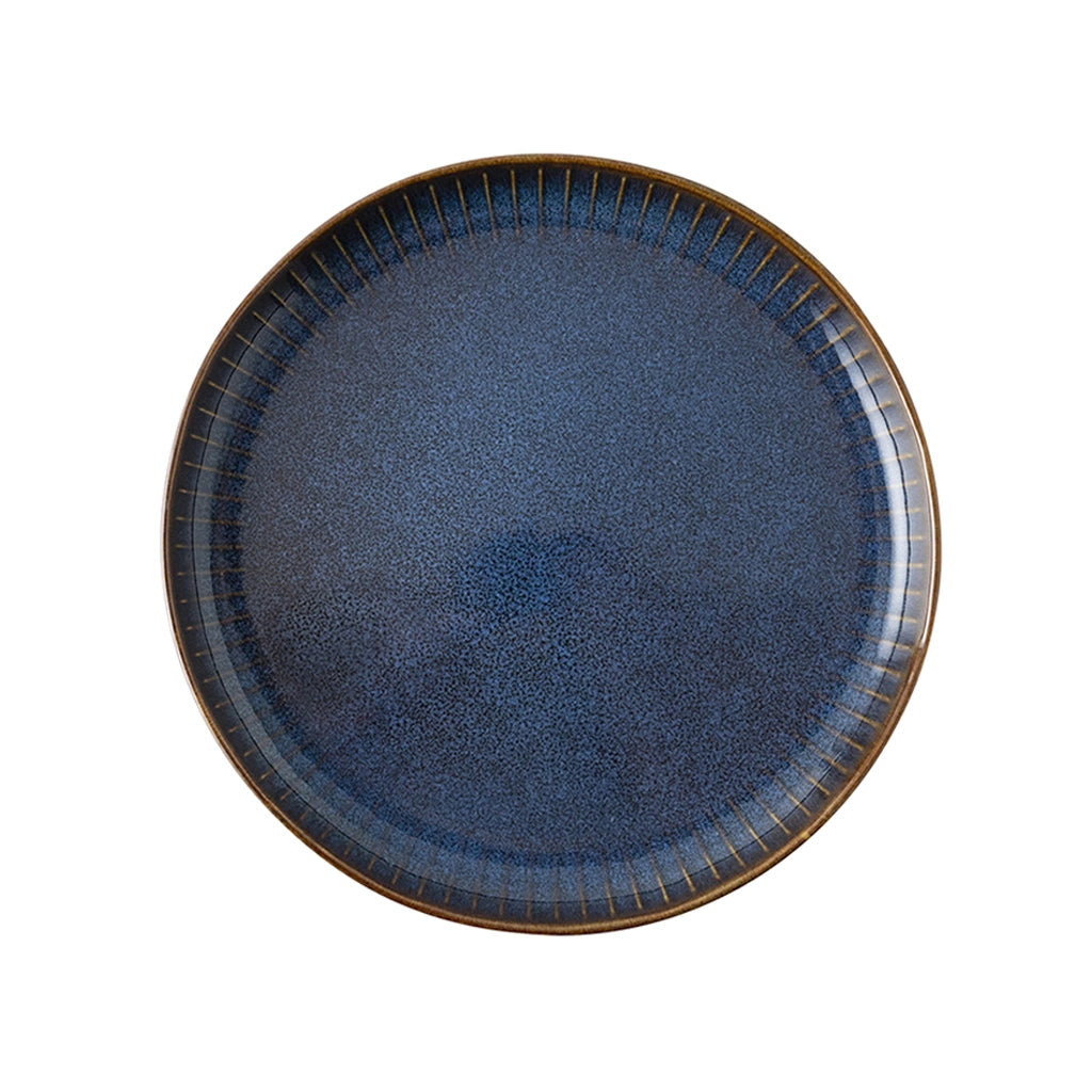 Platos de gres Sapphire Dutch Rose-Llano 28 cm-Azul-LAU183441