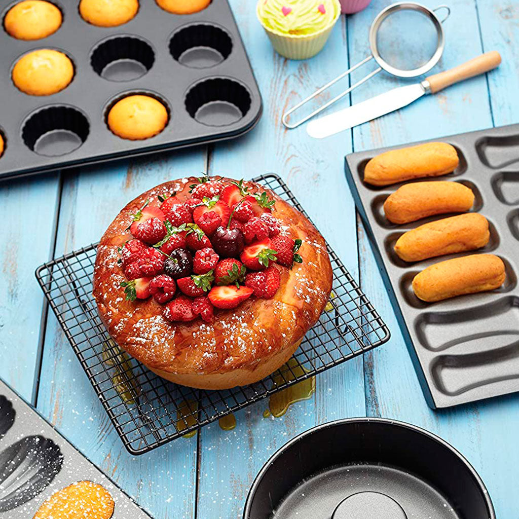 Griglia Raffreddamento Torte KitchenCraft 25,5x25,5cm - In Metallo Cromato, Lavabile In Lavastoviglie - Foto 9