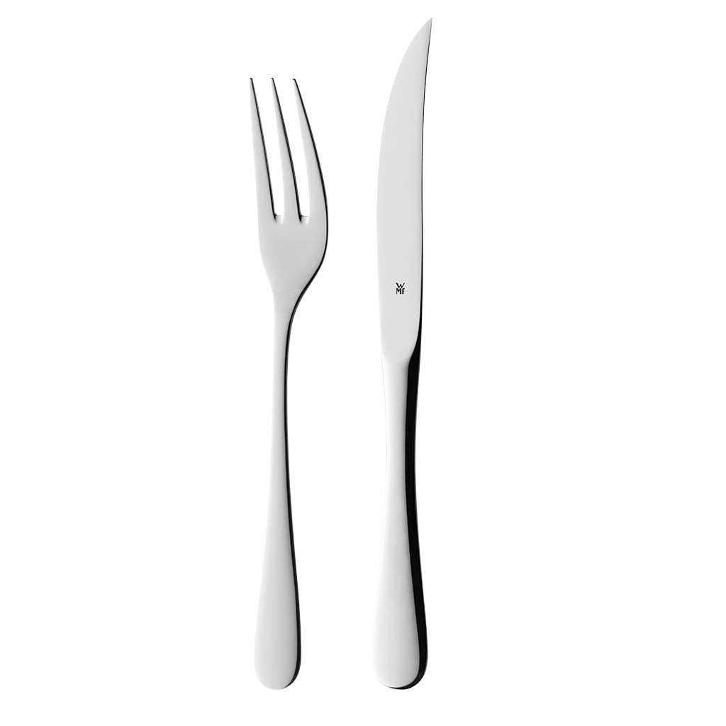 WMF 12-Piece Steak Cutlery Set In Wooden Box - Steak Knives And Forks Set