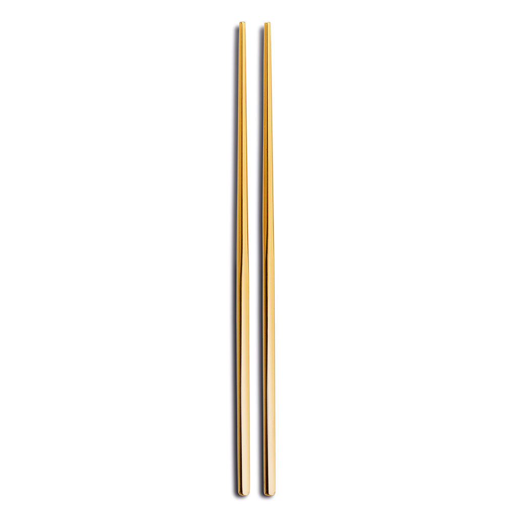 Set de 2 palillos japoneses acero inoxidable Comas-Dorado-COM6012011