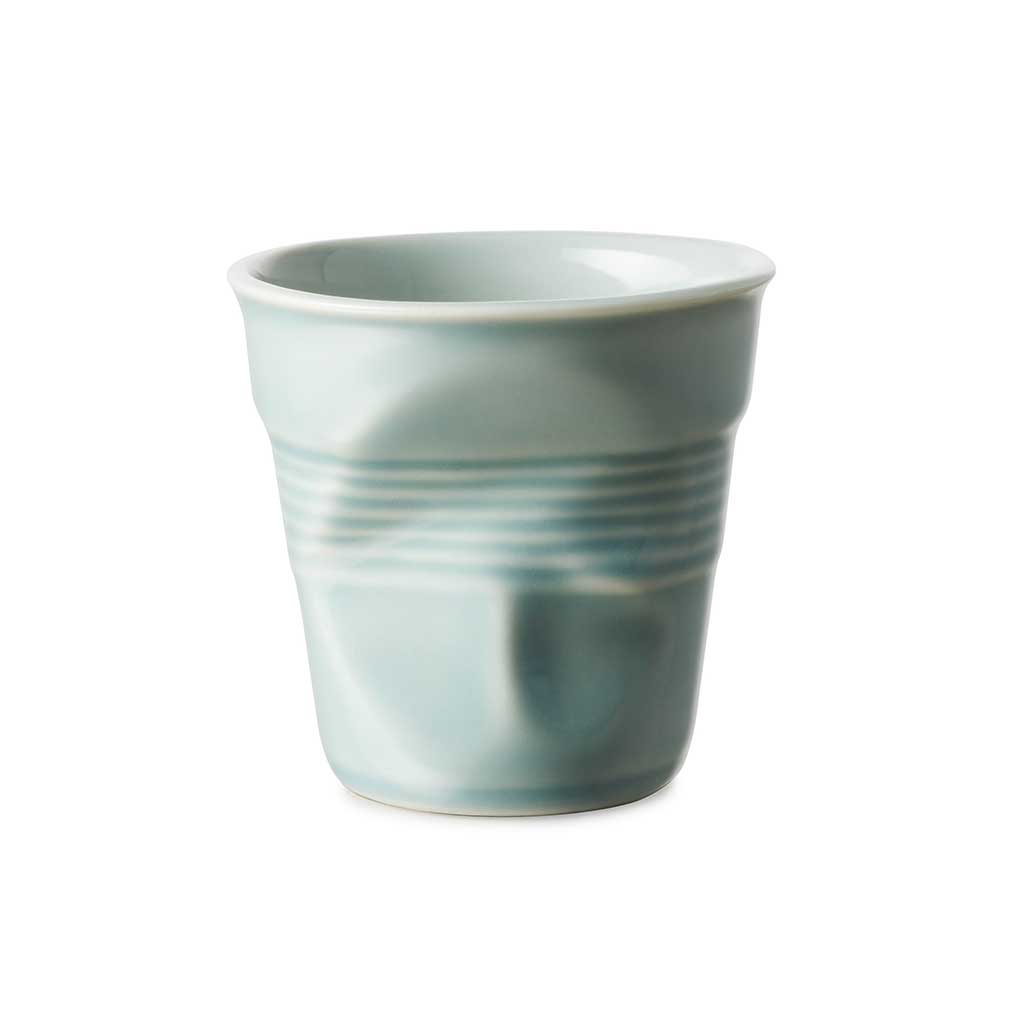 Taza arrugada tipo espresso de porcelana 80 ml Revol-Azul Mistral-REV656079