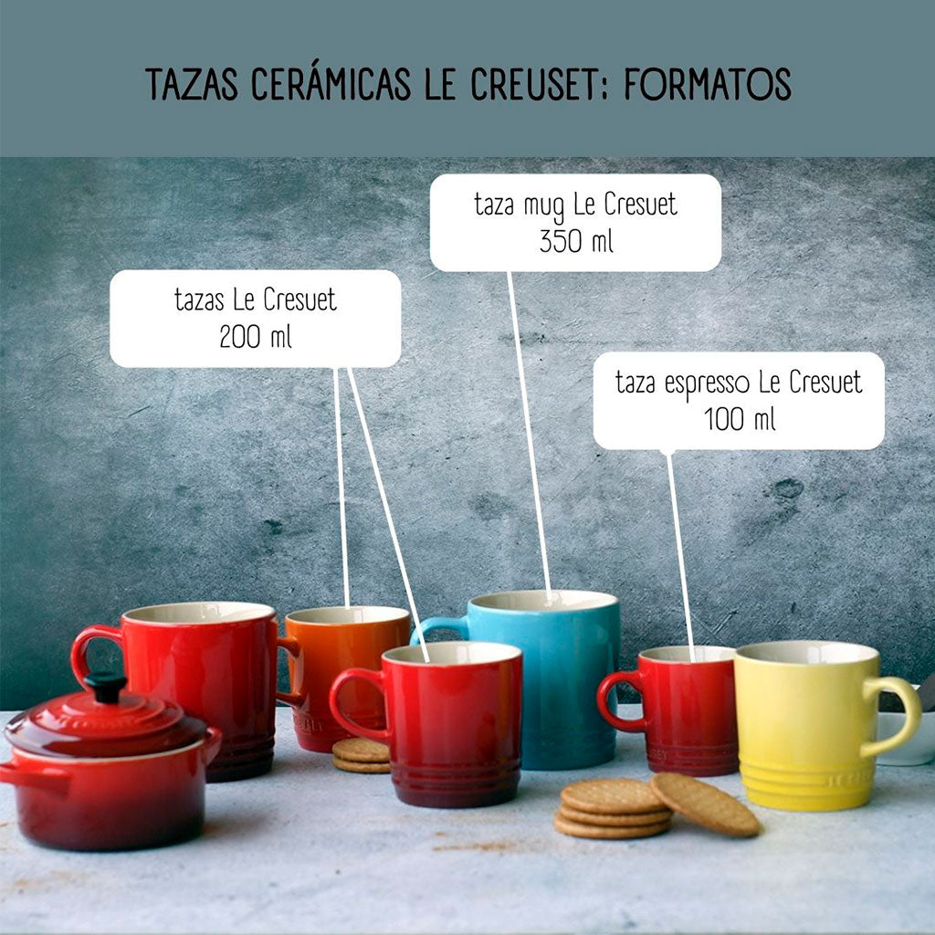 Set de 4 tazas cerámicas 350ml Riviera de Le Creuset-LEC89113351219030