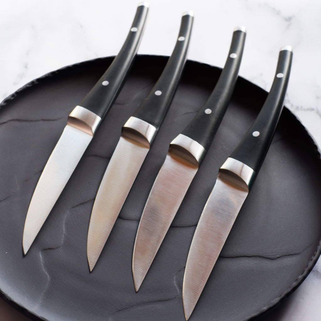 6 Cuchillos De Carne De Metal Grueso, Cuchillo De Carne De Acero Inoxidable  Premium, Cuchillos De Carne Dentados, Diseño Elegante Y Clásico, Cuchillos
