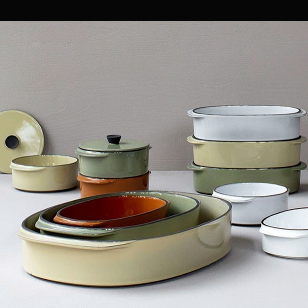 Set di 2 teglie da forno vintage in ceramica Hull, marroni Set di 2 teglie da forno vintage in ceramica Hull, marroni