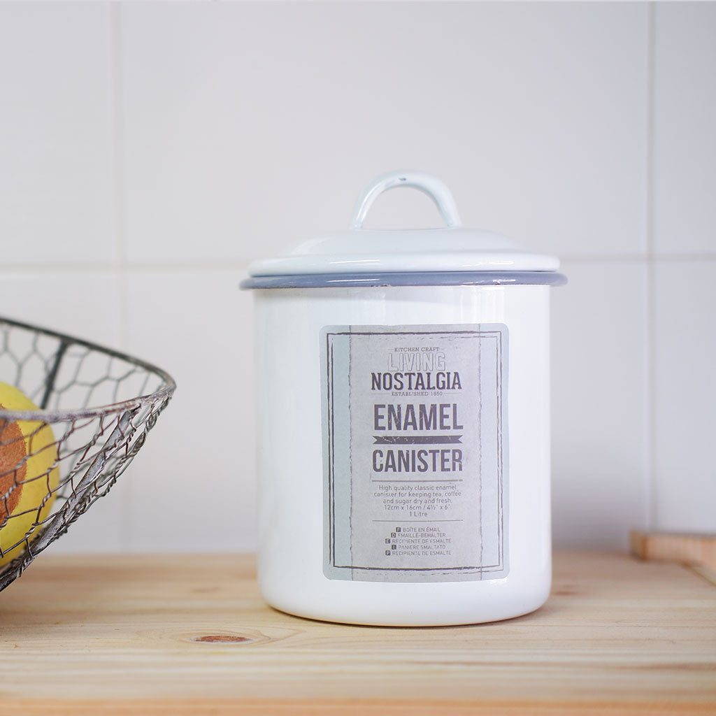 Living Nostalgia Kitchen Craft - Lata de acero para almacenar café, color  crema: .es: Hogar